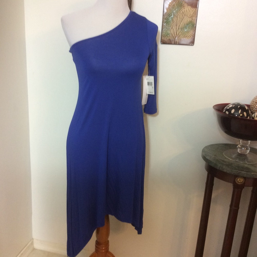 Kensie One Shoulder Cobalt Blue NWT Dress KS2K9142